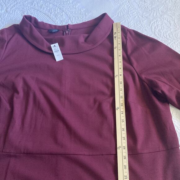 NWT Talbots Audrey Ponte Knit Burgundy Dress Stretch Plus size 24W - Picture 11 of 15